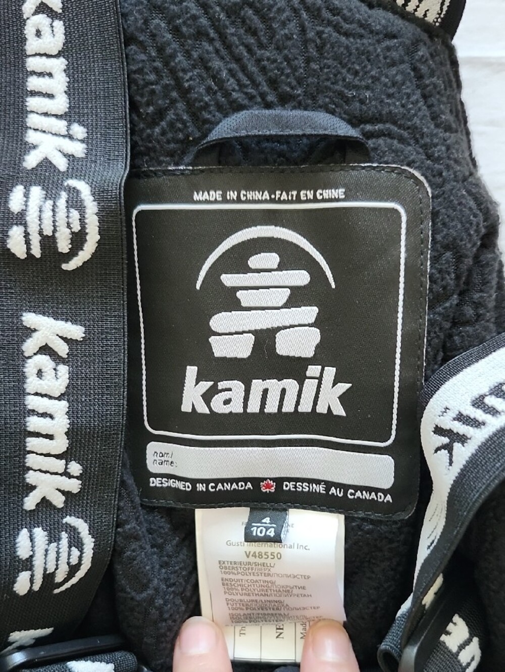 Kamik Black Kids' Snow Bibs with Branded Adjustable Suspenders | 4 - Picture 2 of 16